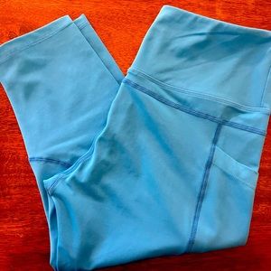 Blue ZYIA Pocket Light n Tight Hi-Rise Capri 20"